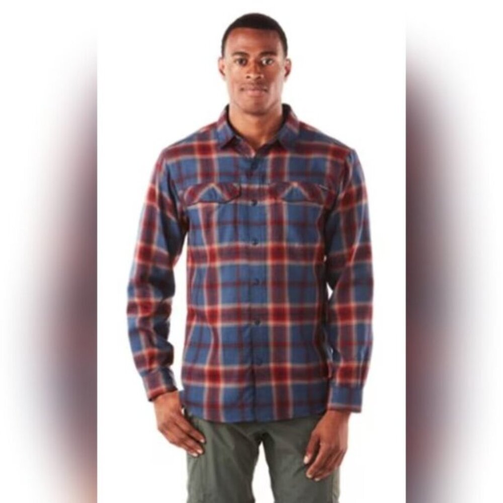 Columbia Hiking Utility Cabin Outdoor Omni-wick Silver Ridge Flannel Shirt L